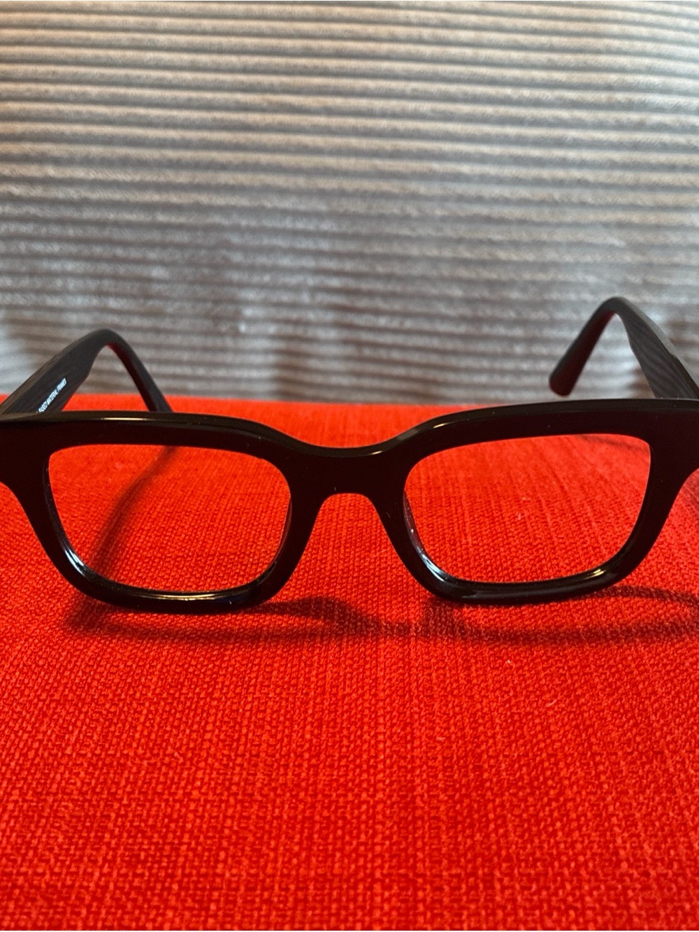 Ray-Ban Black Rectangular Sunglass Frames with Silver Logo
